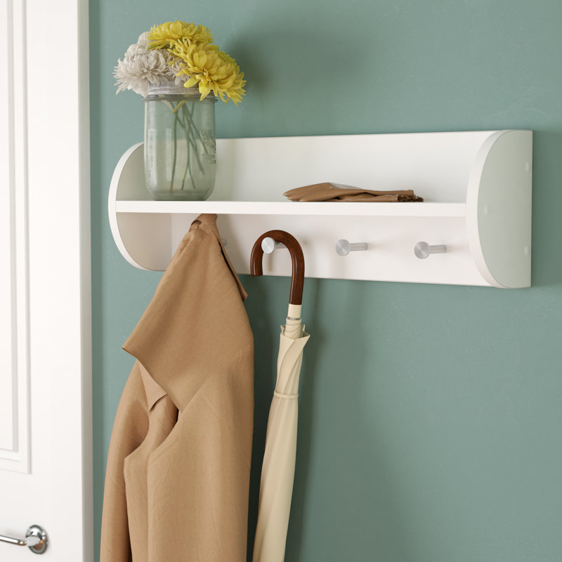 Charlton Home Traditional Wall Mounted Coat Rack & Reviews Wayfair